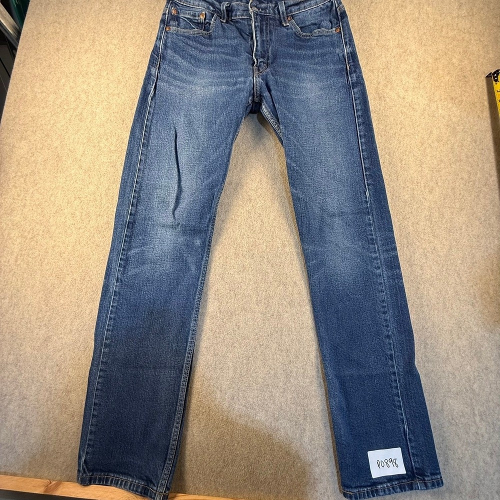 Levis 513 Slim Straight Jeans Mens 32x34 Blue Denim Medium Wash 08513-0768